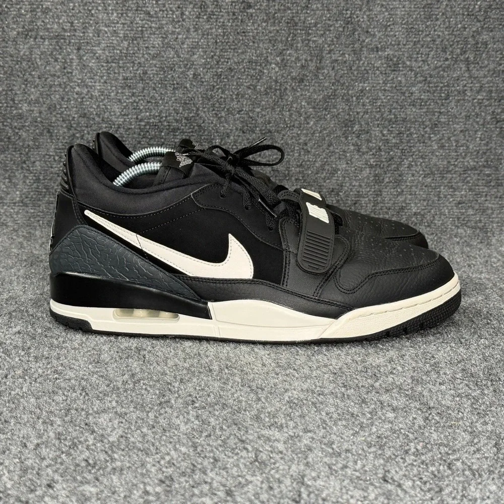 Jordan Legacy 312 Low Shoes Men's 13 Black Leather Low Lace Retro‎ Sneakers